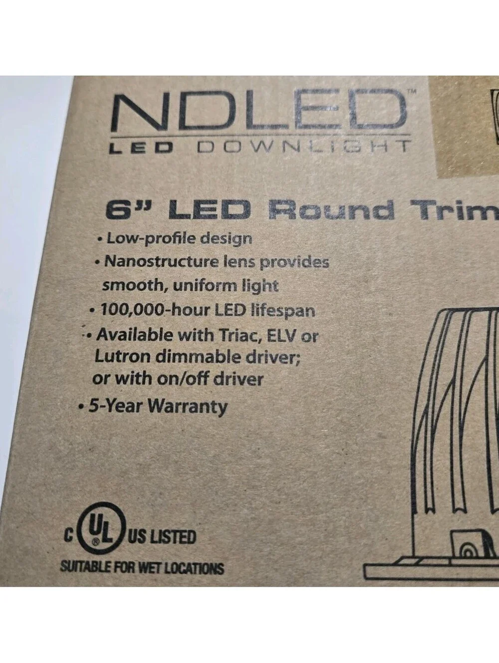 RAB NDLED6R-50Y-M-S LED Round Trim Module 6